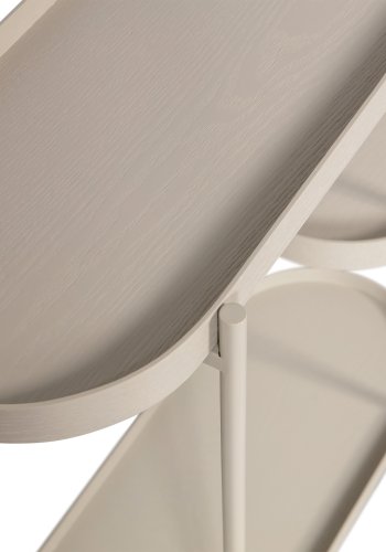 WOOOD EKSKLUSIV Noan sidebord, m. 3 bordplater - antikk beige MDF og metall (90x28)