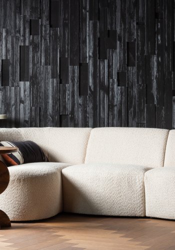 WOOOD EXCLUSIVE Coco sofamodul, 1-sete - krem bouclé polyester