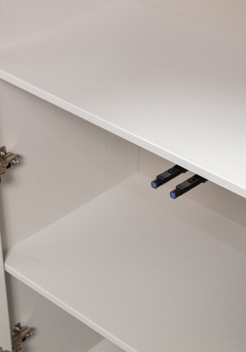 WOOOD EKSKLUSIV Cadiz skap, m. 2 drer og 2 hyller - tkete hvit furu