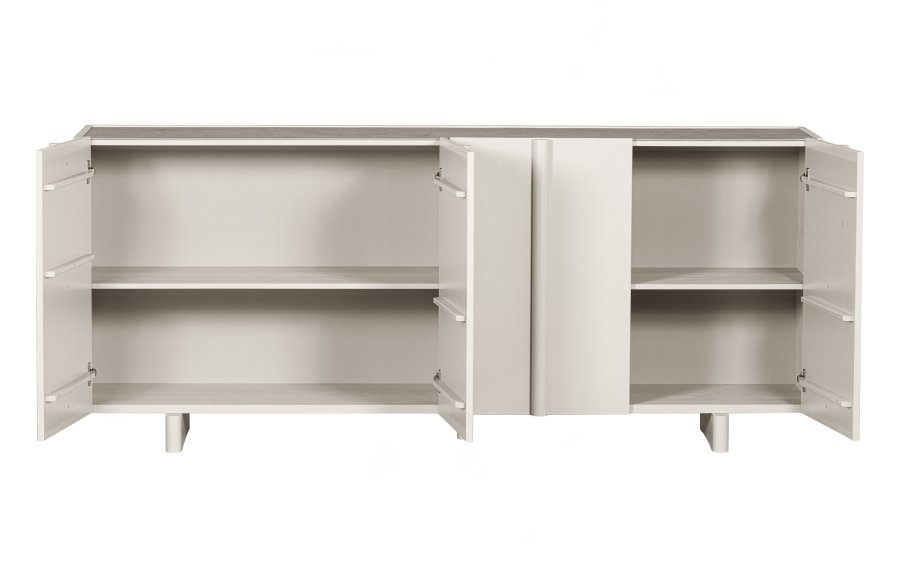 TRE EKSKLUSIV Basu skjenk, m. 3 drer og 2 hyller - dust furu