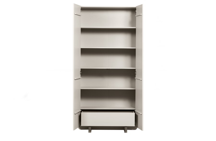 TRE EKSKLUSIV Basu-skap, m. 2 drer, 1 skuff og 5 hyller - dust furu