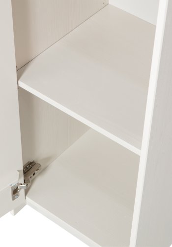 TRE EKSKLUSIV Basu lite skap, m. 2 drer og 5 hyller - stv og betongfuru