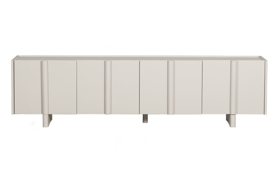 WOOOD EKSKLUSIVT Basu TV-bord, m. 3 drer og 2 hyller - dust furu (200x46)