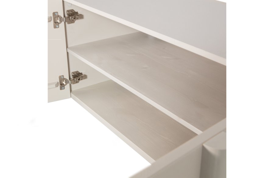 WOOOD EKSKLUSIVT Basu TV-bord, m. 3 drer og 2 hyller - dust furu (200x46)