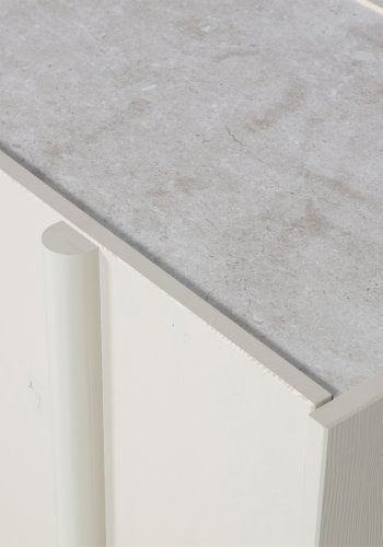 TRE EKSKLUSIV Basu bordplate dekorasjon for skjenk/TV-bord - betongplast (196,5x39,5)