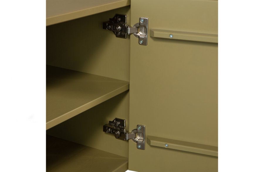 WOOOD EKSKLUSIVT Basu TV-bord, m. 3 drer og 2 hyller - mosefuru (200x46)