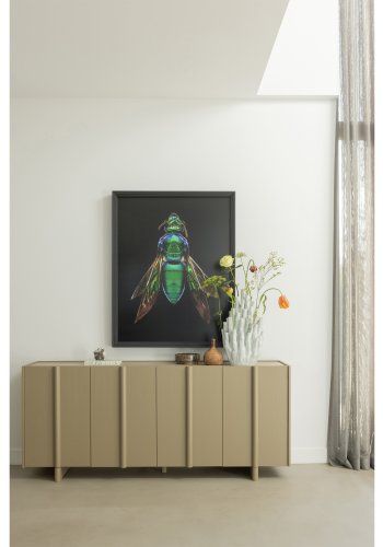 TRE EKSKLUSIV Basu skjenk, m. 3 drer og 2 hyller - gjrmefuru