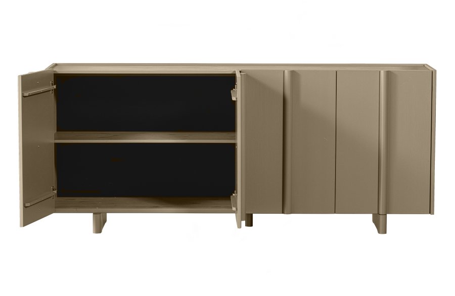 TRE EKSKLUSIV Basu skjenk, m. 3 drer og 2 hyller - gjrmefuru