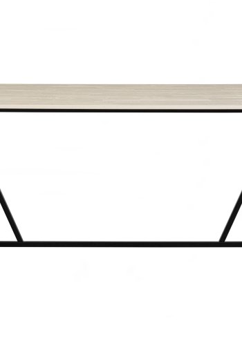 WOOOD EXCLUSIVE Silas spisebord, rektangulrt - stv (gr/sand) brstet asketre og metall (220x90)