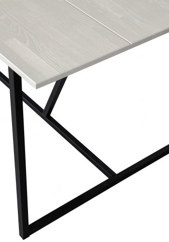 WOOOD EXCLUSIVE Silas spisebord, rektangulrt - stv (gr/sand) brstet asketre og metall (220x90)