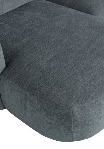 WOOOD EKSKLUSIV Polly sofa, med venstre sjeselong - blgrnn polyester