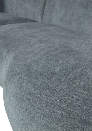 WOOOD EKSKLUSIV Polly sofa, med venstre sjeselong - blgrnn polyester