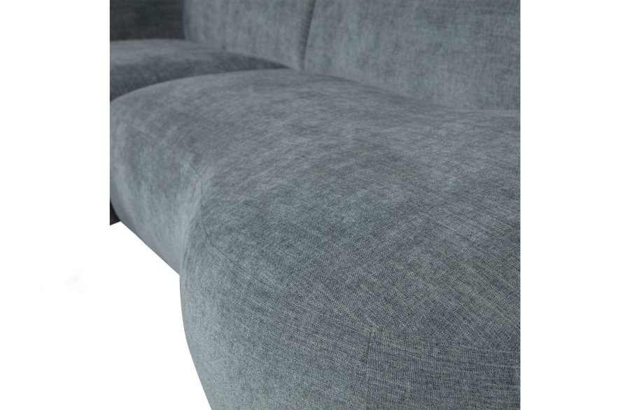 WOOOD EKSKLUSIV Polly sofa, med venstre sjeselong - blgrnn polyester