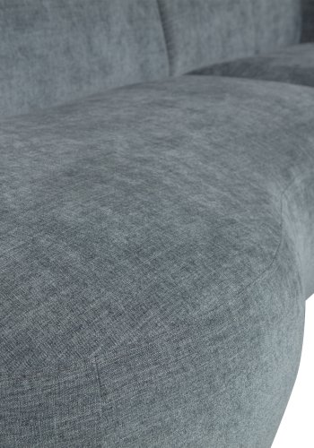 WOOOD EKSKLUSIV Polly sofa, med hyre sjeselong - blgrnn polyester