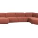WOOOD EKSKLUSIV Polly sofa U-form, hyre - rosa polyester