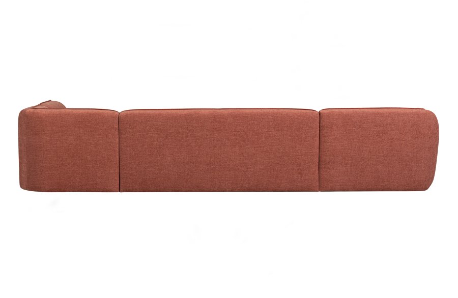 WOOOD EKSKLUSIV Polly sofa U-form, hyre - rosa polyester