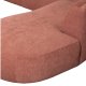 WOOOD EKSKLUSIV Polly sofa U-form, hyre - rosa polyester