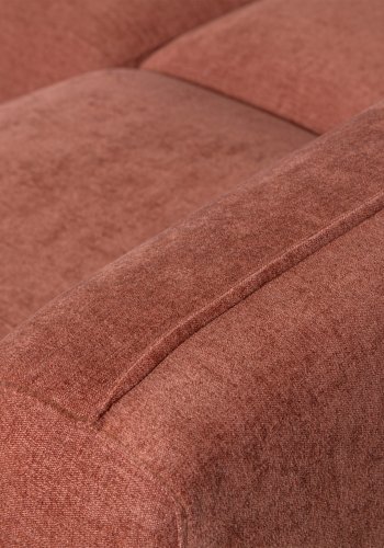 WOOOD EKSKLUSIV Polly sofa U-form, hyre - rosa polyester