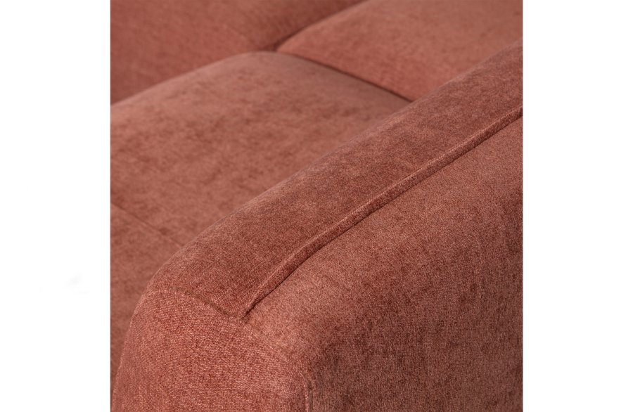 WOOOD EKSKLUSIV Polly sofa U-form, hyre - rosa polyester