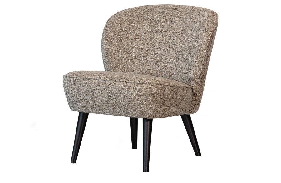 WOOOD Sara lenestol - naturlig melert stoff og bjrketre