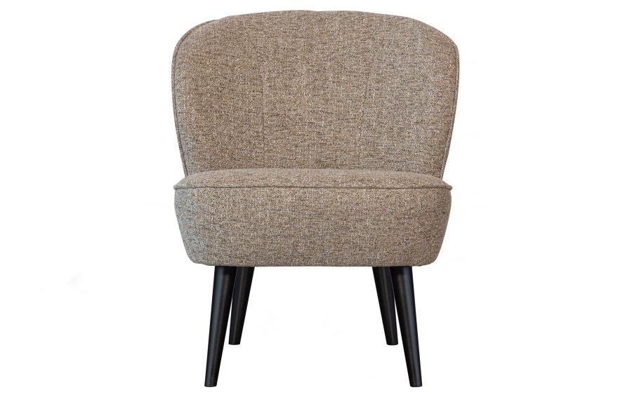 WOOOD Sara lenestol - naturlig melert stoff og bjrketre