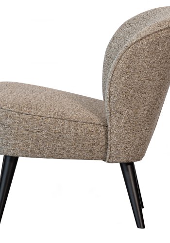 WOOOD Sara lenestol - naturlig melert stoff og bjrketre