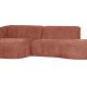 WOOOD EKSKLUSIV Polly sofa, m. venstre sjeselong - rosa polyester