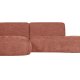 WOOOD EKSKLUSIV Polly sofa, m. venstre sjeselong - rosa polyester