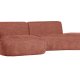 WOOOD EKSKLUSIV Polly sofa, m. venstre sjeselong - rosa polyester