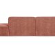 WOOOD EKSKLUSIV Polly sofa, m. venstre sjeselong - rosa polyester