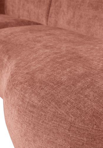 WOOOD EKSKLUSIV Polly sofa, m. venstre sjeselong - rosa polyester