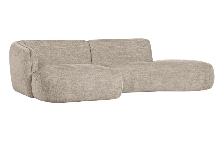 WOOOD EKSKLUSIV Polly sofa, m. venstre sjeselong - ekte polyester