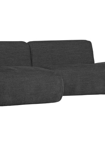 WOOOD EKSKLUSIV Polly sofa, m. venstre sjeselong - gr polyester