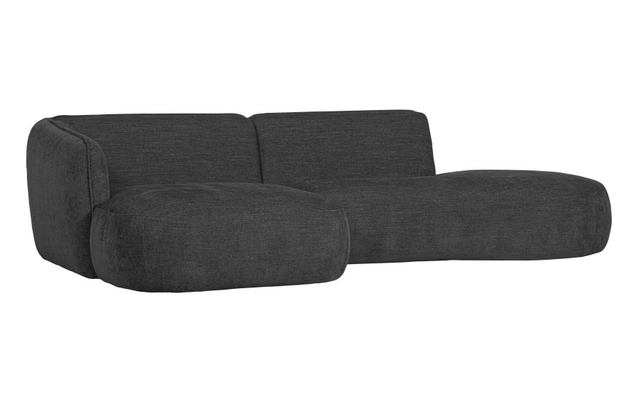 WOOOD EKSKLUSIV Polly sofa, m. venstre sjeselong - gr polyester
