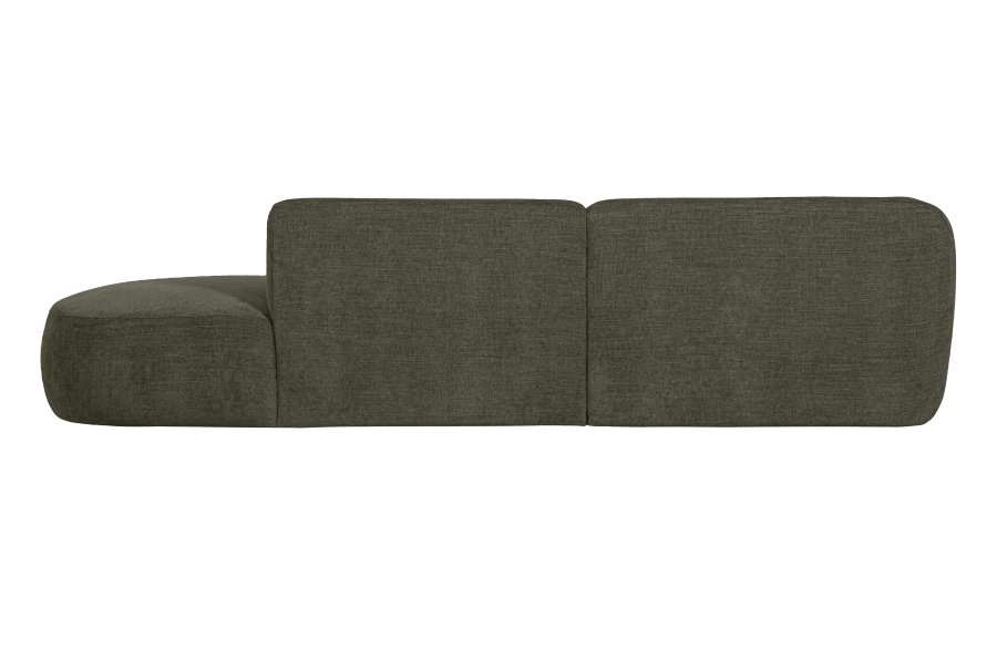 WOOOD EKSKLUSIV Polly sofa, med venstre sjeselong - grnn polyester