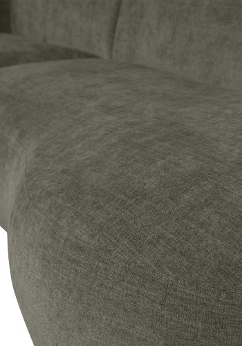 WOOOD EKSKLUSIV Polly sofa, med venstre sjeselong - grnn polyester