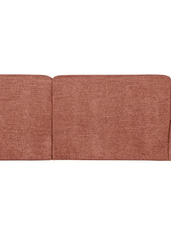 WOOOD EKSKLUSIV Polly sofa, m. hyre sjeselong - rosa polyester