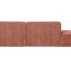WOOOD EKSKLUSIV Polly sofa, m. hyre sjeselong - rosa polyester