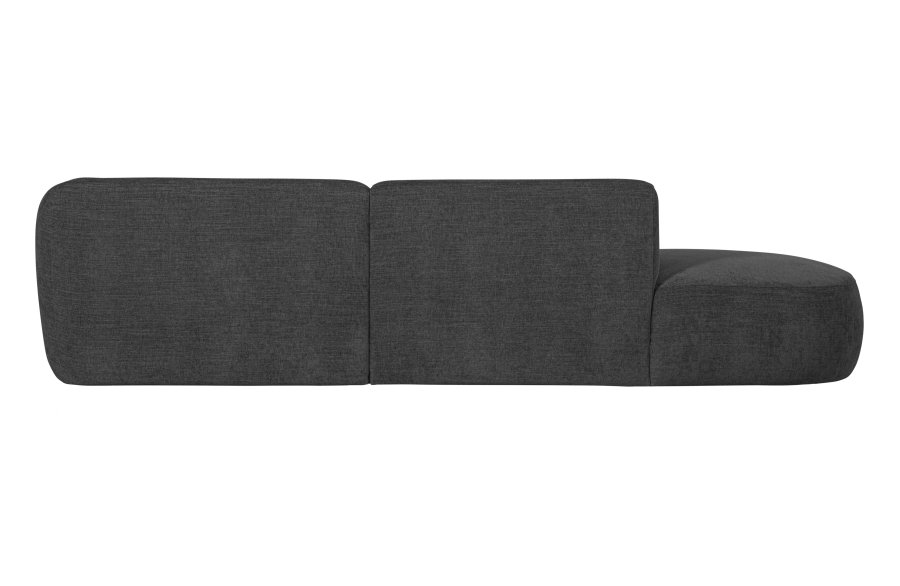 WOOOD EKSKLUSIV Polly sofa, m. hyre sjeselong - gr polyester