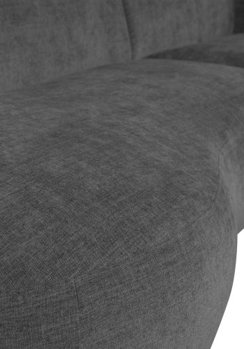 WOOOD EKSKLUSIV Polly sofa, m. hyre sjeselong - gr polyester