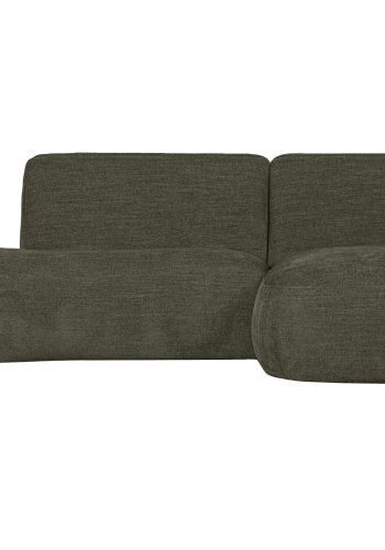 WOOOD EKSKLUSIV Polly sofa, med hyre sjeselong - grnn polyester