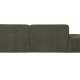WOOOD EKSKLUSIV Polly sofa, med hyre sjeselong - grnn polyester