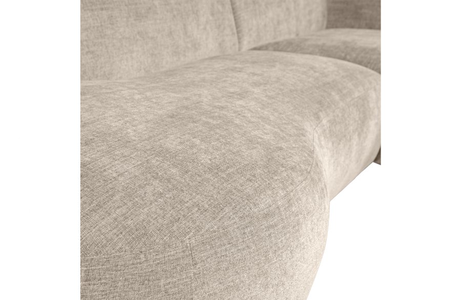 WOOOD EKSKLUSIV Polly sofa, m. hyre sjeselong - ekte polyester