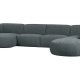 WOOOD EKSKLUSIV Polly sofa U-form, hyre - blgrnn polyester