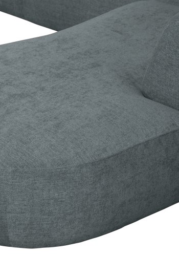 WOOOD EKSKLUSIV Polly sofa U-form, hyre - blgrnn polyester