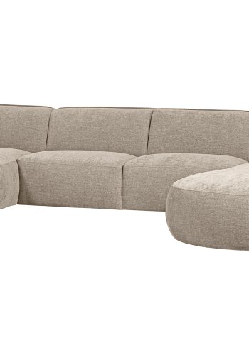 WOOOD EKSKLUSIV Polly sofa U-form, hyre - ekte polyester