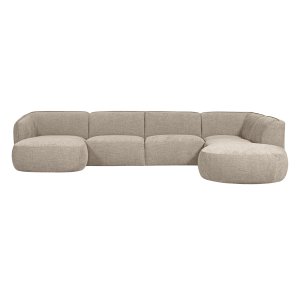 WOOOD EXCLUSIVE Polly Sofa U-Form, rechts - Sand Polyester
