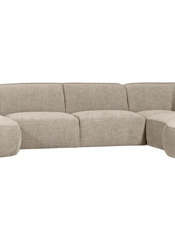 WOOOD EKSKLUSIV Polly sofa U-form, hyre - ekte polyester