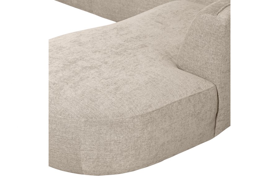 WOOOD EKSKLUSIV Polly sofa U-form, hyre - ekte polyester