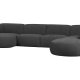 WOOOD EKSKLUSIV Polly sofa U-form, hyre - gr polyester